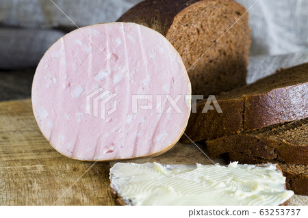 bread with sausage bread with sausage 63253737
