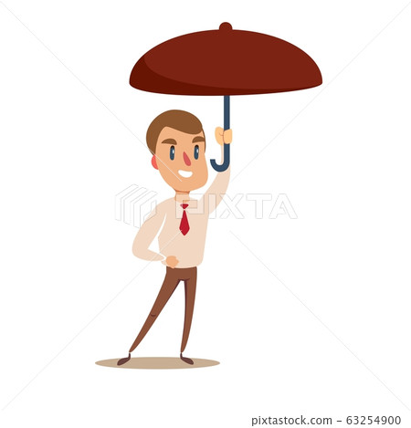 Business Man with an umbrella 63254900