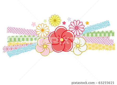 Ribbon-style bunch of Japanese pattern 63255615
