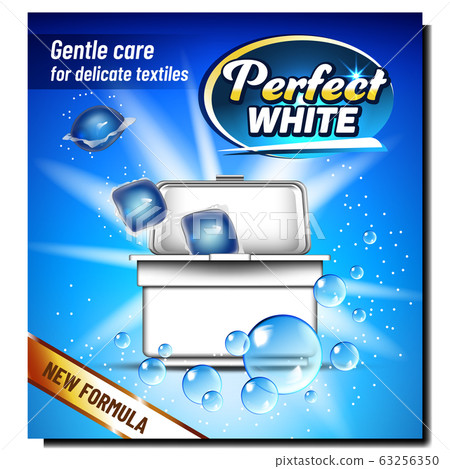Perfect White Wash Powder Advertise Banner Vector 63256350