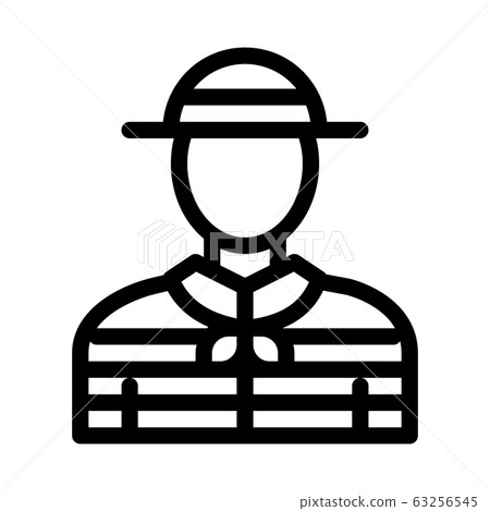 Gondolier Human Icon Vector Outline Illustration Gondolier Human Icon Vector Outline Illustration 63256545