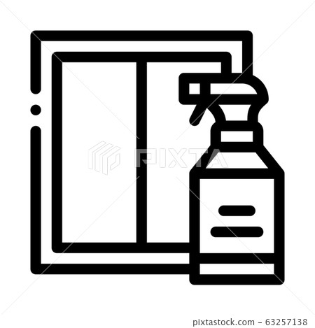 Glass Clean Spray Icon Vector Outline Illustration Glass Clean Spray Icon Vector Outline Illustration 63257138