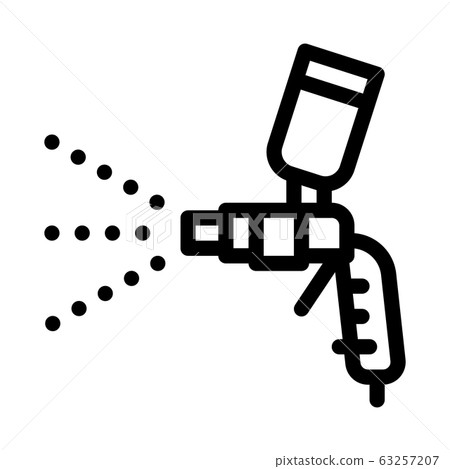 Paint Spray Tool Icon Vector Outline Illustration Paint Spray Tool Icon Vector Outline Illustration 63257207