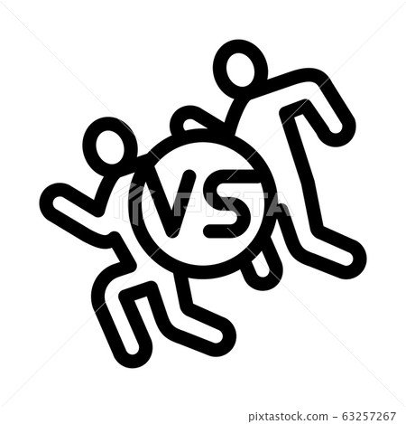 Running Sport Icon Vector Outline Illustration 63257267
