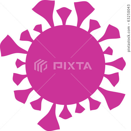 Virus symbol vector in minmalist style Virus symbol vector in minmalist style 63258043