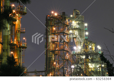 Factory night view, Sakai Senboku Seaside Industrial Zone, Takaishi City, Osaka Prefecture Factory night view, Sakai Senboku Seaside Industrial Zone, Takaishi City, Osaka Prefecture 63258364