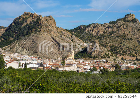 Landscape view of the village Ricote in Valley of 63258544