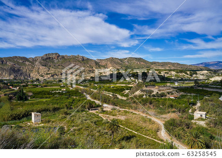 Landscape view of Villanueva del Rio Segura in Landscape view of Villanueva del Rio Segura in 63258545