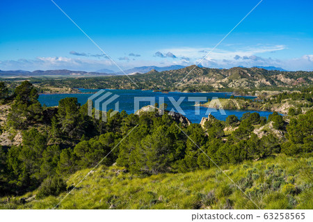 The Pantano Embalse de Alfonso XIII reservoir near The Pantano Embalse de Alfonso XIII reservoir near 63258565