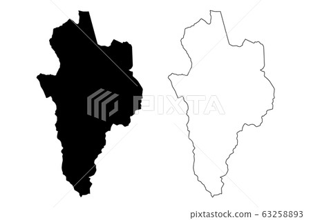 Korce County (Republic of Albania) map vector Korce County (Republic of Albania) map vector 63258893