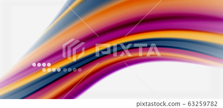 Wave lines abstract background, smooth silk design with rainbow style colors. Liquid fluid color waves. Vector Illustration Wave lines abstract background, smooth silk design with rainbow style colors. Liquid fluid color waves. Vector Illustration 63259782