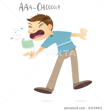 Asian man wears medical surgical mask  63259931