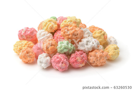 Pile of colored sugar coated peanuts Pile of colored sugar coated peanuts 63260530