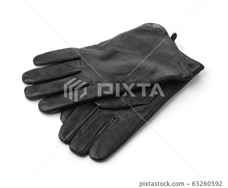 Pair of black men leather gloves Pair of black men leather gloves 63260592