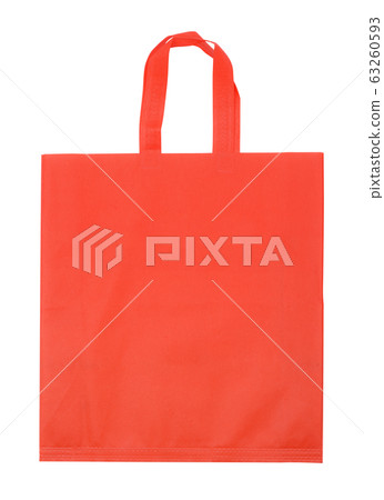 Red fabric shopping bag 63260593