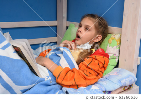 Tired sick girl prepares to once again sneeze Tired sick girl prepares to once again sneeze 63260616