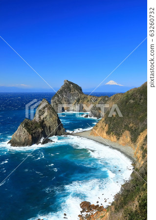 [靜岡縣]天氣晴朗的富士山和千金門 63260732