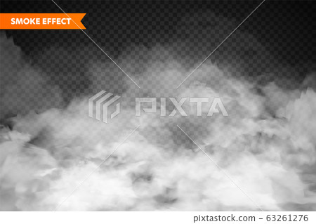 Realistic fog, mist effect. Smoke isolated on transparent background. Vector vapor in air, steam Realistic fog, mist effect. Smoke isolated on transparent background. Vector vapor in air, steam 63261276