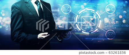 Email concept with businessman 63261836