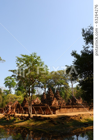 Pond Tree Banteay Srei World Heritage Angkor Wat Ruins Temple Cambodia Siem Reap Pond Tree Banteay Srei World Heritage Angkor Wat Ruins Temple Cambodia Siem Reap 63264276