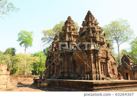 Banteay Srei World Heritage Angkor Wat Archaeological Site Temple Cambodia Siem Reap Banteay Srei World Heritage Angkor Wat Archaeological Site Temple Cambodia Siem Reap 63264307