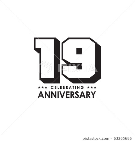 19th year anniversary logo design vector template 19th year anniversary logo design vector template 63265696