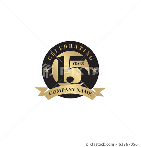 15th year celebrating anniversary emblem logo 63267056