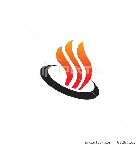 Fire icon symbol logo design vector template - Stock Illustration ...