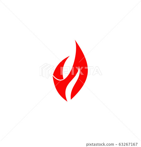 Fire icon symbol logo design vector template - Stock Illustration ...