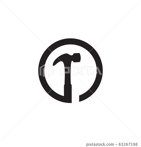 Hammer Logo Design Vector Template Stock Illustration 63267198 Pixta