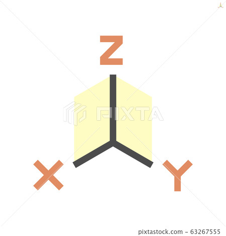 xyz axis for graph statistics display vector icon 63267555