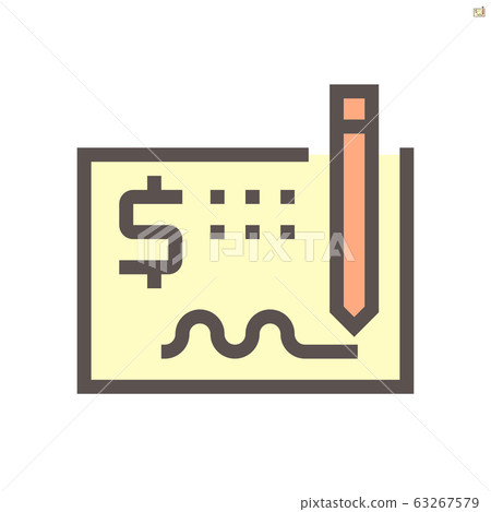 Money check vector icon design for financial 63267579