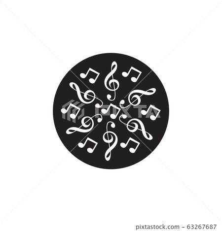 Music note icon symbol logo design 63267687