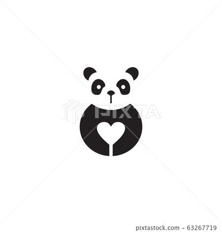 Panda icon logo design vector template Panda icon logo design vector template 63267719