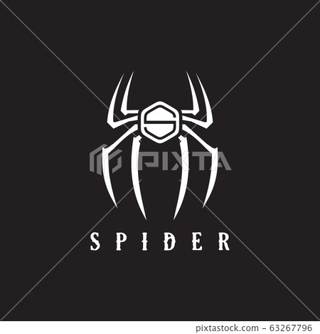 Spider animal icon logo design vector template