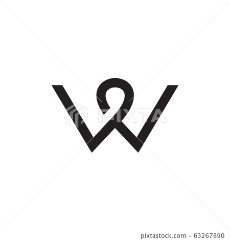 W letter initial icon logo design vector template - Stock Illustration ...