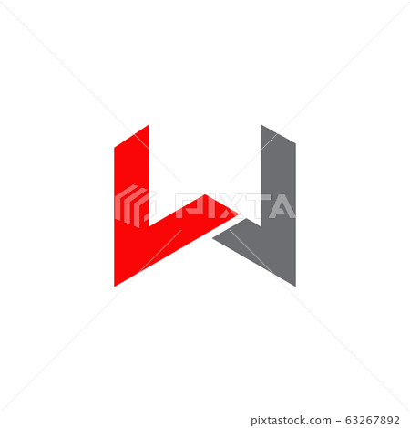 W letter initial icon logo design vector template - Stock Illustration ...