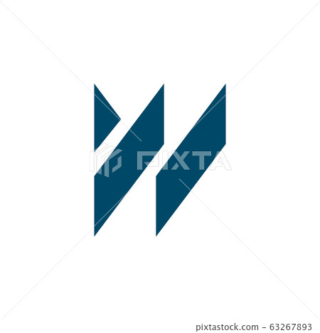 W letter initial icon logo design vector template - Stock Illustration ...