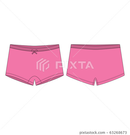 Mini-short knickers in melange fabric on white 63268673