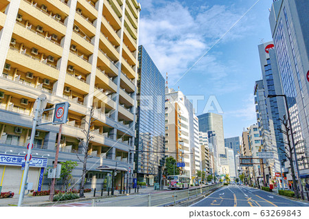 Osaka Kita cityscape near Tosabori 1 intersection 63269843