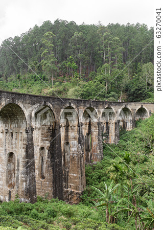 The famous nine-arch bridge of the railway in the The famous nine-arch bridge of the railway in the 63270041