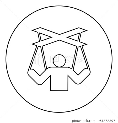 Human manipulation concept Puppet stick man 63272897