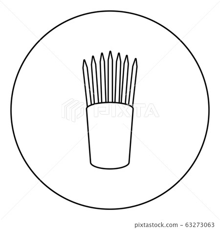 Pencils in glass stands upright office supplier Pencils in glass stands upright office supplier 63273063