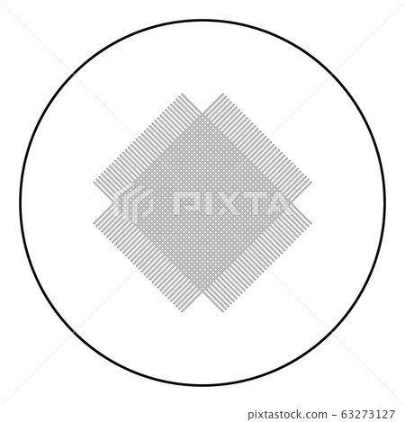 Grid from lines Symbol of fabric icon in circle 63273127