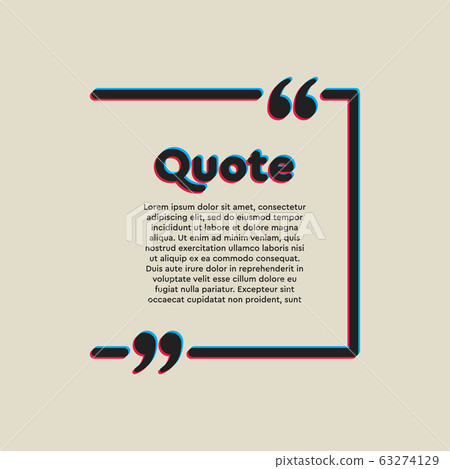 Vector template a creative quote bracket square Vector template a creative quote bracket square 63274129