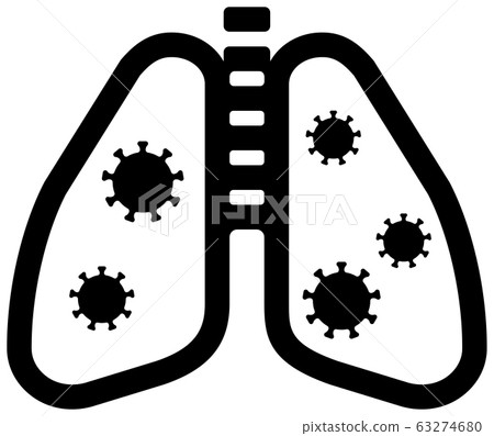 新的冠狀病毒（Covid-19）和肺炎矢量圖標 63274680