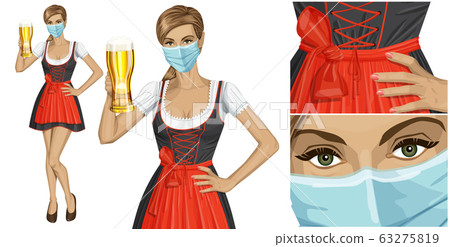 Woman with mask on her face Woman with mask on her face 63275819
