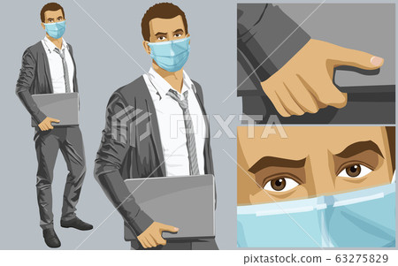 Man with mask on his face Man with mask on his face 63275829