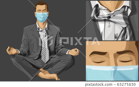 Man with mask on his face Man with mask on his face 63275830