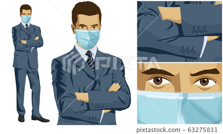 Man with mask on his face Man with mask on his face 63275831